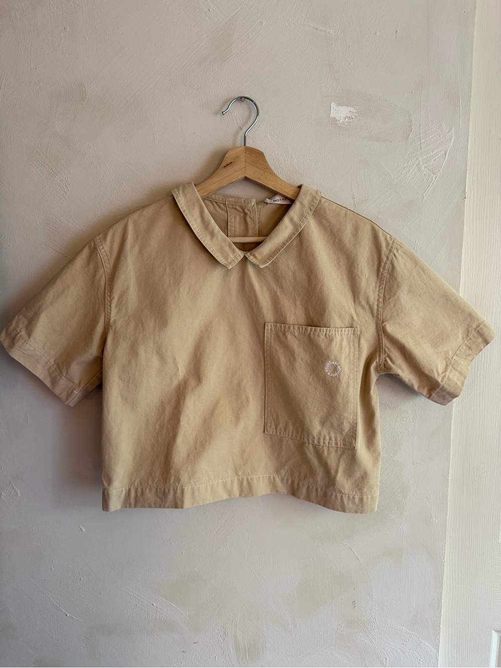Anothera | Cream Boxy | Button-Up Crop Top | 100% Cotton